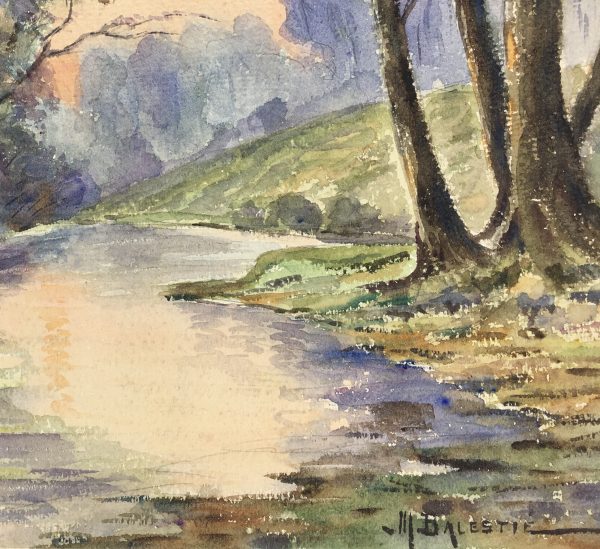 Rivers Original Art - Souls Bois, M. Balestié, C.1930