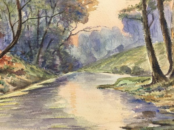 Rivers Original Art - Souls Bois, M. Balestié, C.1930