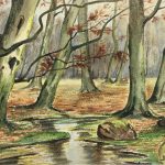 Rivers Original Art - Souls Bois, M. Balestié, C.1930