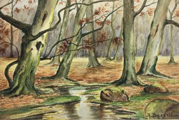 Rivers Original Art - Souls Bois, M. Balestié, C.1930