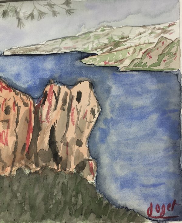 Seascapes Original Art - Piana Corsica, Doget, C.1970