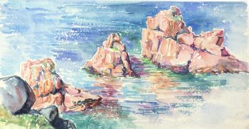 Seascapes Original Art - Rocky Shore, c.1960