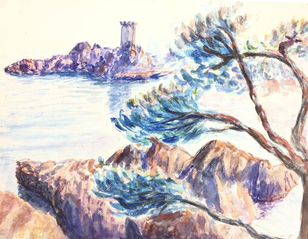 Seascapes Original Art - Sardinia, J. Aguillaume, 1978
