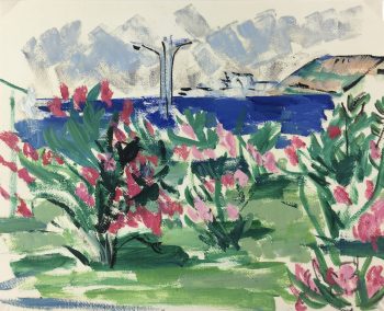Seascapes Original Art - Among Blooms, Odette Bruriaux 1923-03), 1960
