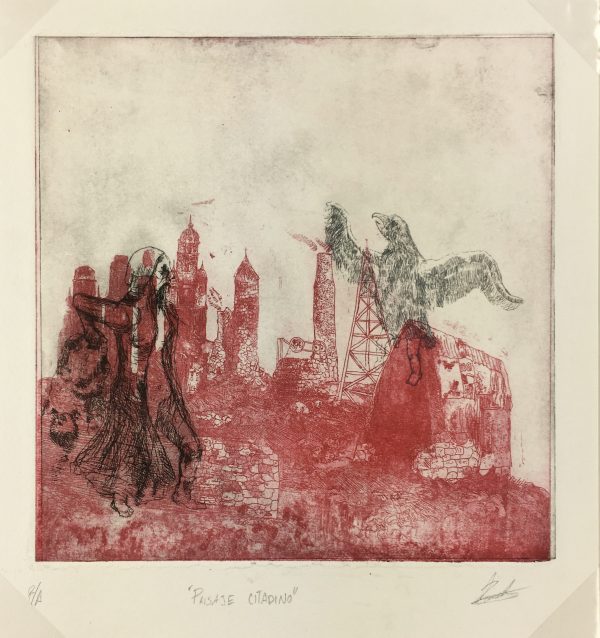 Surreal Modern Original Art - Paisaje Citadino , Rodrigo Crenier, 2012