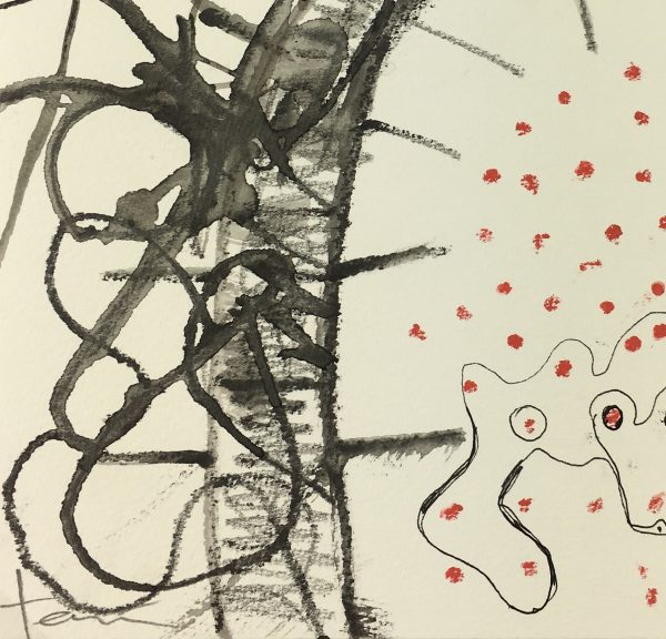 Surreal Modern Original Art - House of the Chupacabra, Imelda Teran, C.1995