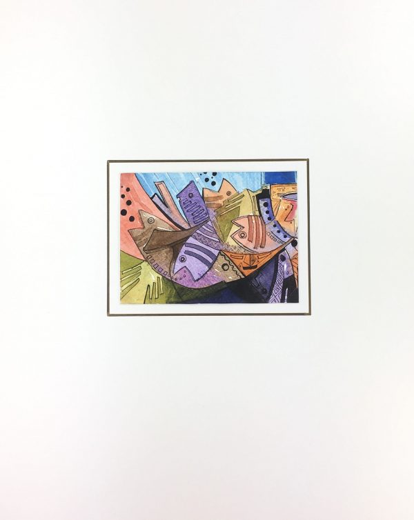 Surreal Modern Original Art - Modern Fish, 2015