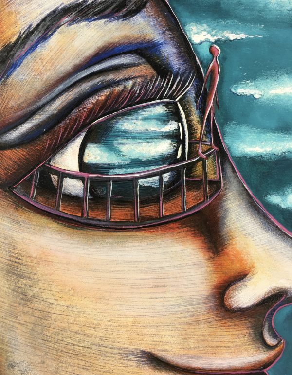 Surreal Modern Original Art - Beyond, Paula Paez, 2009