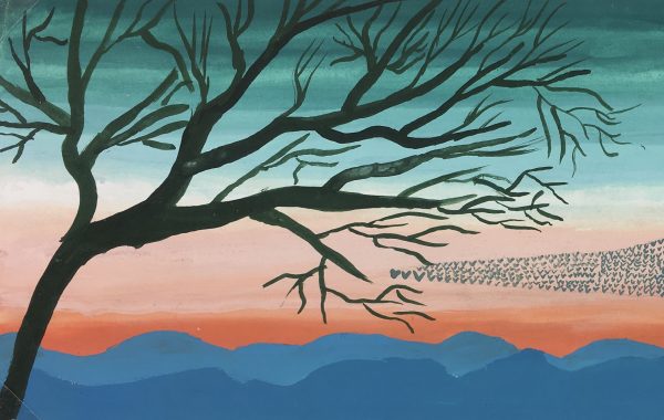 Surreal Modern Original Art - Birds, G. Lewkow, C.1950