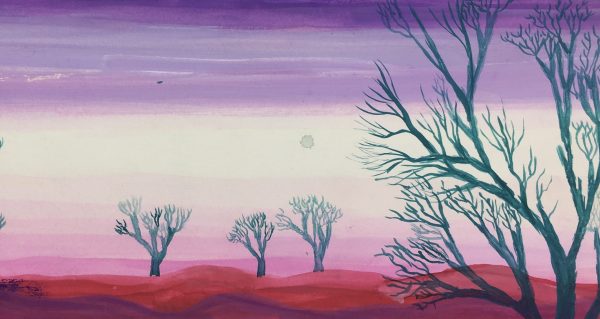 Surreal Modern Original Art - Dusk, C.1950