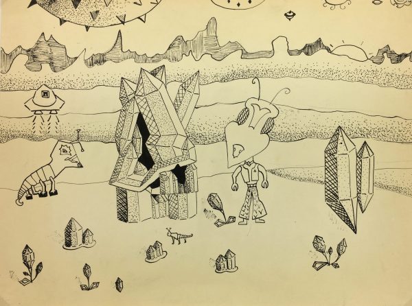 Surreal Modern Original Art - Surrealist, C.1970