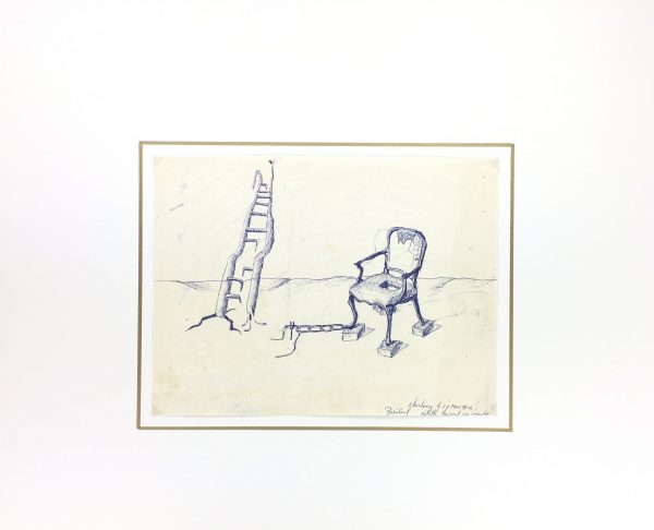 Surreal Modern Original Art - Bending Ladder, 1964