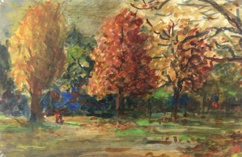 Trees Original Art - Autumn Foliage, C.1930