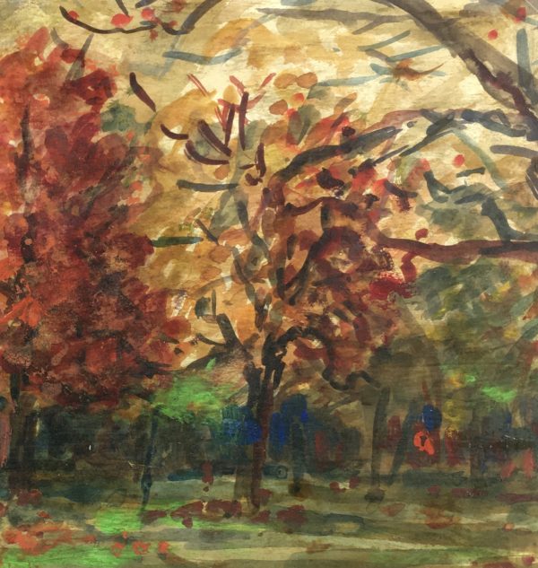 Trees Original Art - Autumn Foliage, C.1930