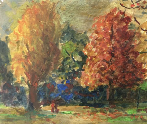 Trees Original Art - Autumn Foliage, C.1930