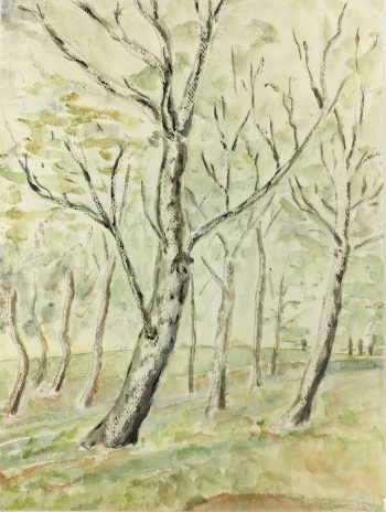 Trees Original Art - Bicycle Trees, C.1950