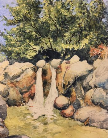 Trees Original Art - Waterfall, C.1950