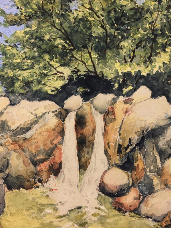 Trees Original Art - Waterfall, C.1950