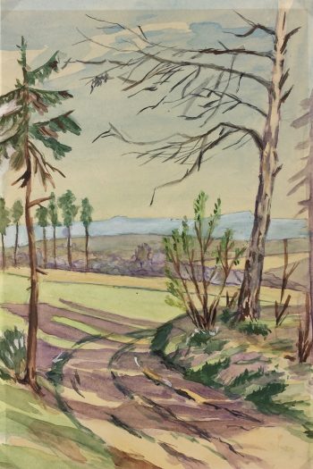 Trees Original Art - Country Road, C.1950