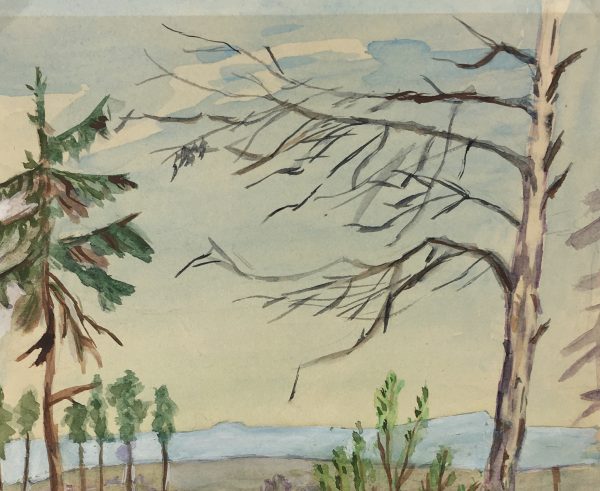 Trees Original Art - Country Road, C.1950