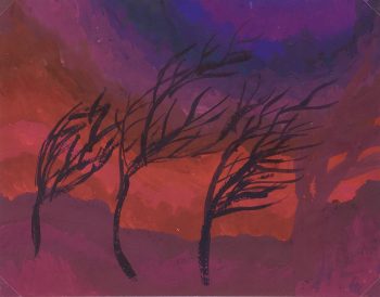Trees Original Art - Landscape, C.1970