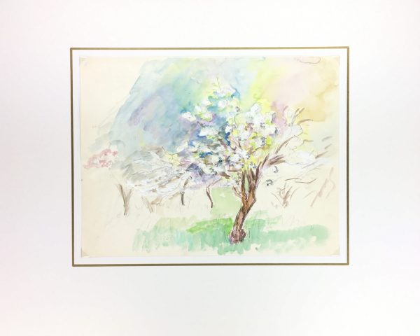 Trees Original Art - Verger, Etude Nature, C.1960