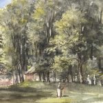 Trees Original Art - Forest Path, Paul Houerte, C.1950