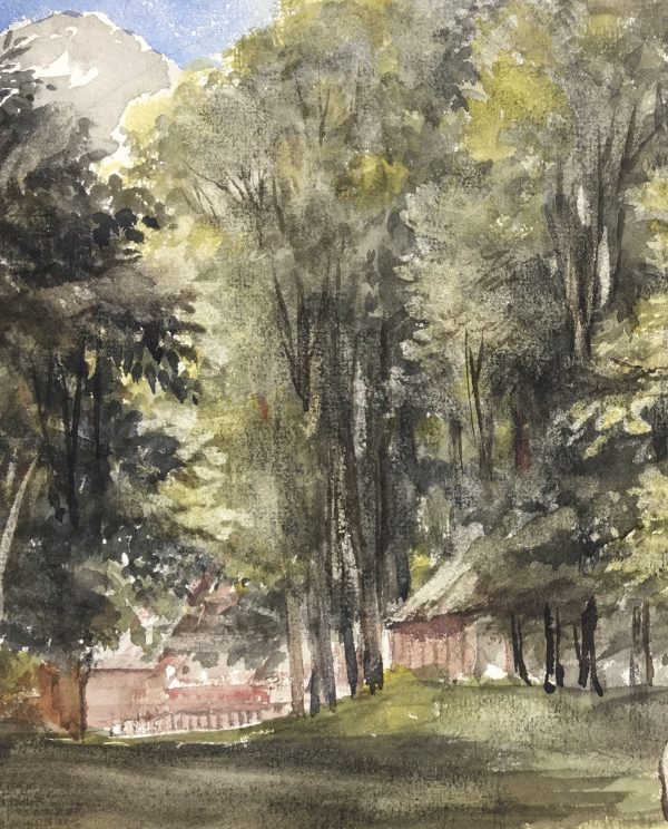 Trees Original Art - Forest Path, Paul Houerte, C.1950