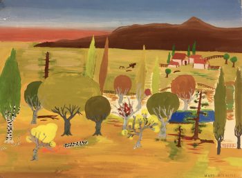 Trees Original Art - Landscape, M. D'Eglise, C.1950