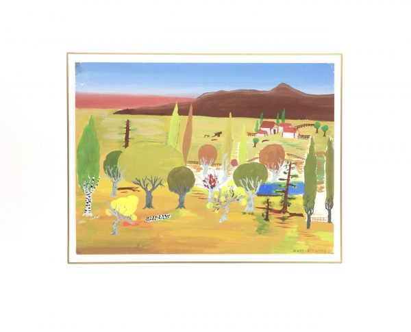 Trees Original Art - Landscape, M. D'Eglise, C.1950