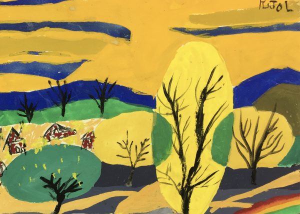 Trees Original Art - Landscape, Pujol, C.1950
