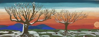 Trees Original Art - Winter Spell, G. Lewkow, C.1950