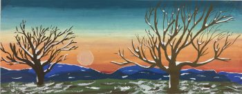 Trees Original Art - Winter Spell, G. Lewkow, C.1950