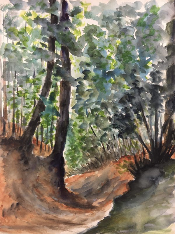 Trees Original Art - English Country, Janice Furth, C.1970