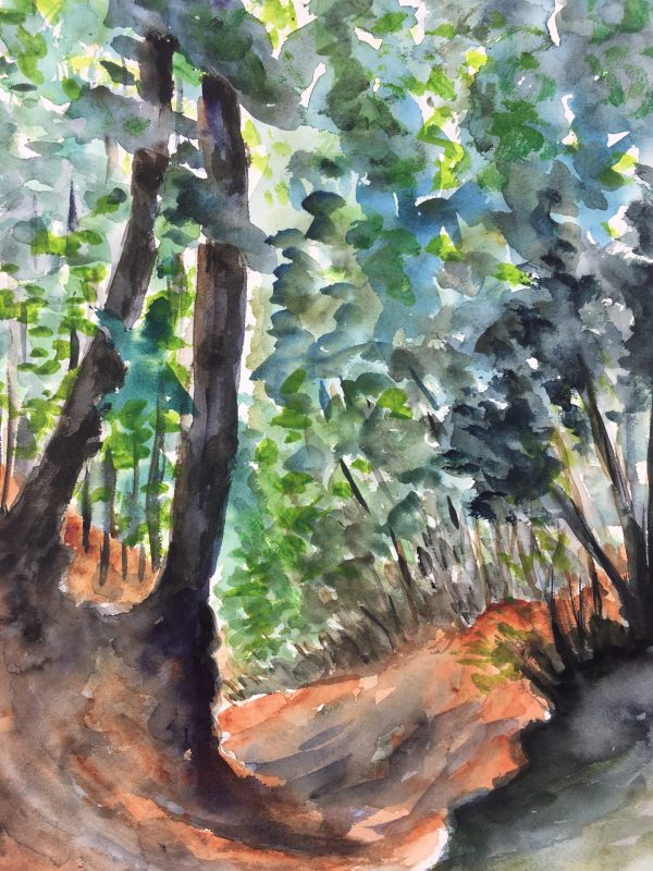 Trees Original Art - English Country, Janice Furth, C.1970