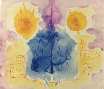 Towns Original Art - Watercolor - Bridging Cultures, C.1960