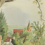 Towns Original Art - French Landscape, C. Groux, C.1940