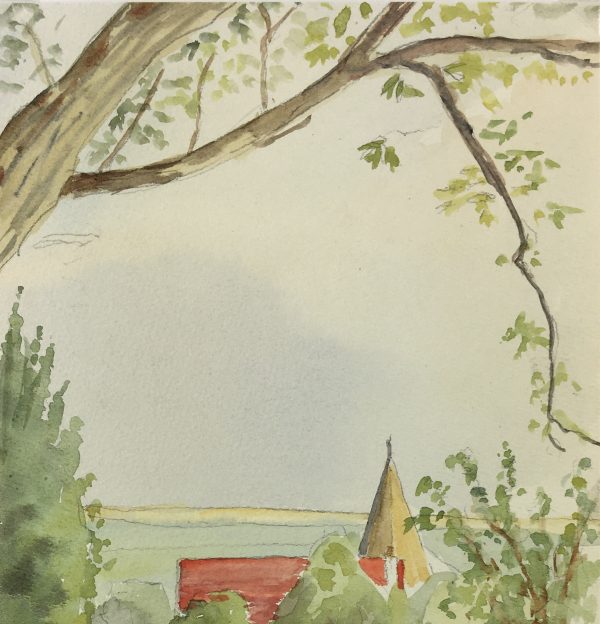 Towns Original Art - French Landscape, C. Groux, C.1940
