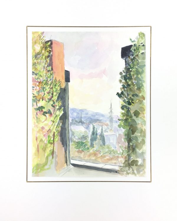 Towns Original Art - Terrace View, C.1970