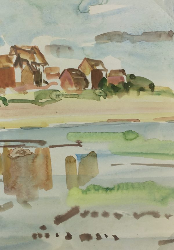 Towns Original Art - Campagne, S. Magnard (1917-2010), C.1950
