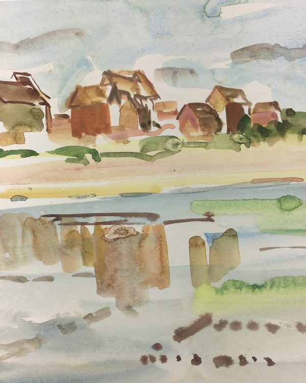 Towns Original Art - Campagne, S. Magnard (1917-2010), C.1950