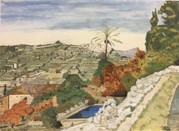 Towns Original Art - Terraced Fields, Jeanne Berman, 1956