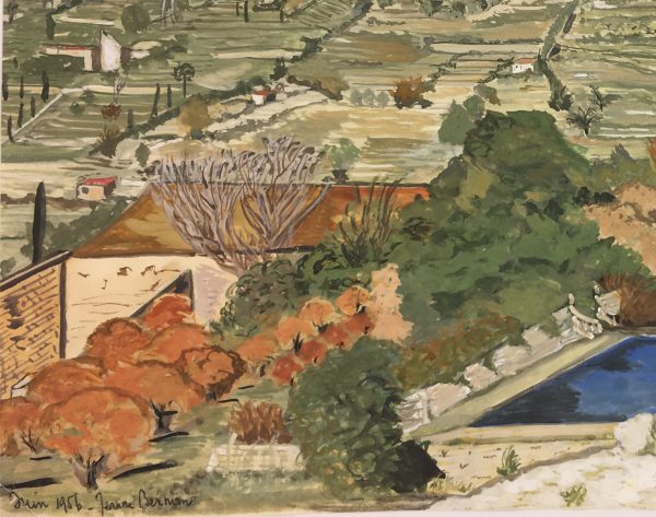Towns Original Art - Terraced Fields, Jeanne Berman, 1956