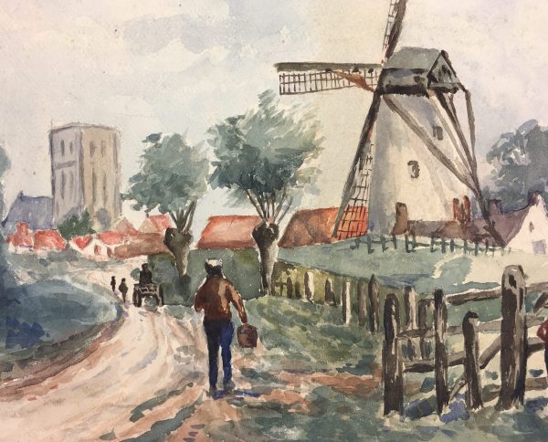 Towns Original Art - Le Moulin, Cecile, C.1930
