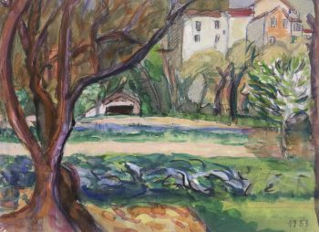 Towns Original Art - Village Park, 1953