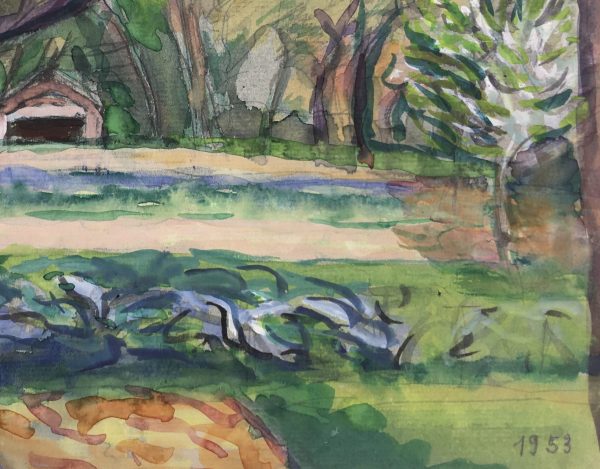 Towns Original Art - Village Park, 1953