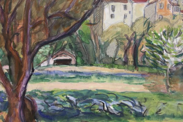 Towns Original Art - Village Park, 1953