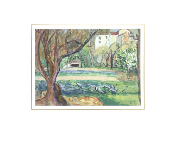 Towns Original Art - Village Park, 1953