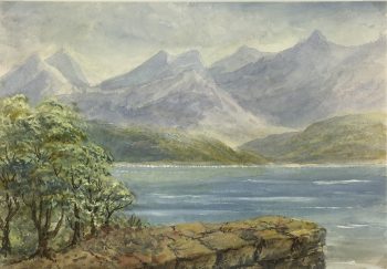 Winter Original Art - Mountains, C.1950