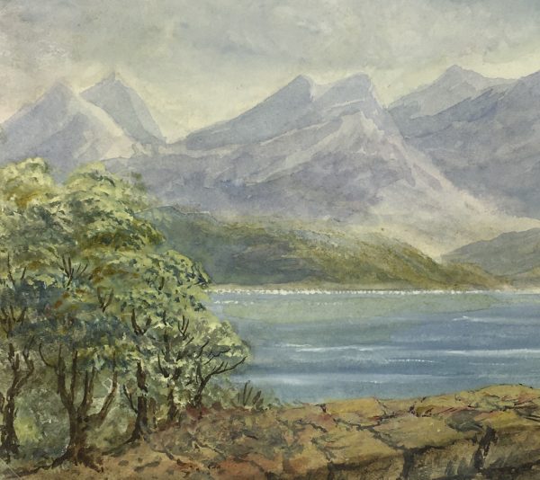 Winter Original Art - Mountains, C.1950